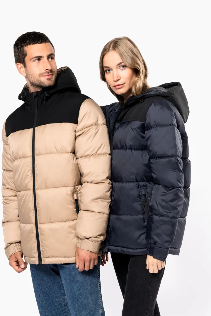 Unisex Steppparka mit Kapuze in zwei Farbtönen 32