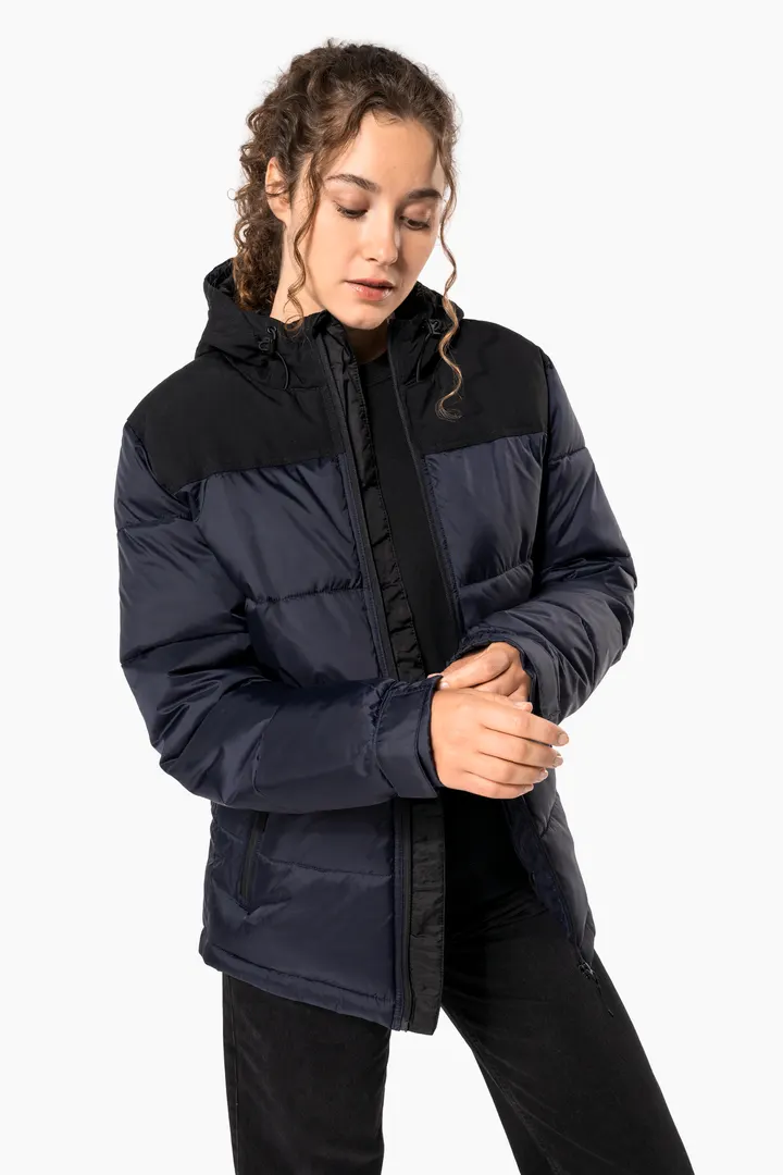 Unisex Steppparka mit Kapuze in zwei Farbtönen 25