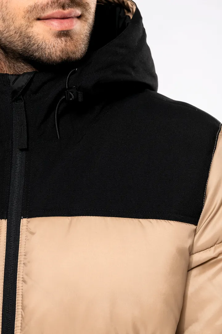 Unisex Steppparka mit Kapuze in zwei Farbtönen 38