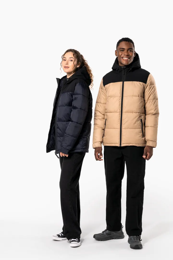 Unisex Steppparka mit Kapuze in zwei Farbtönen 27