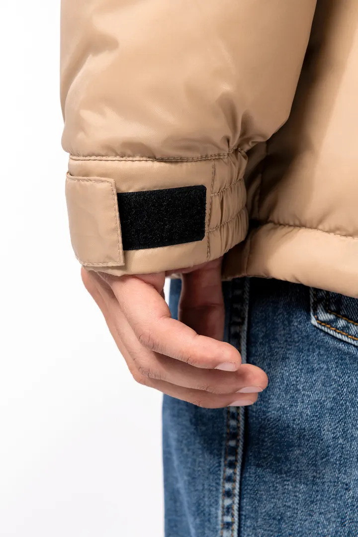 Unisex Steppparka mit Kapuze in zwei Farbtönen 43