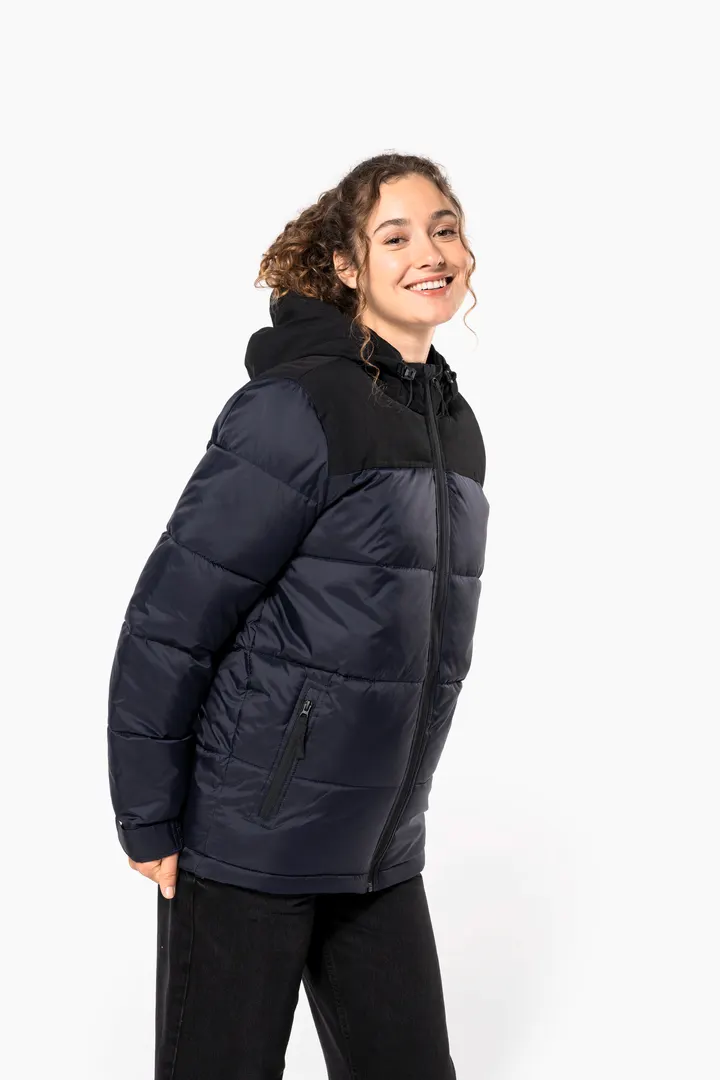 Unisex Steppparka mit Kapuze in zwei Farbtönen 16