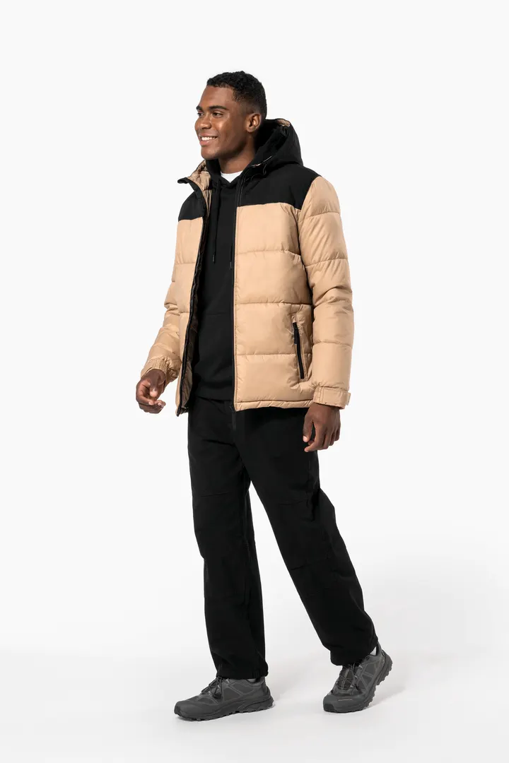 Unisex Steppparka mit Kapuze in zwei Farbtönen 1