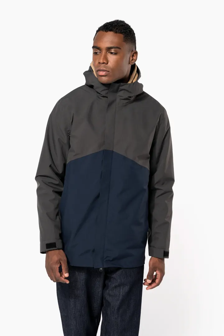 Wasserdichter 3-in-1-Unisex-Parka mit zweifarbiger Kapuze 10