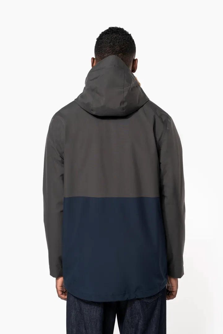 Wasserdichter 3-in-1-Unisex-Parka mit zweifarbiger Kapuze 12