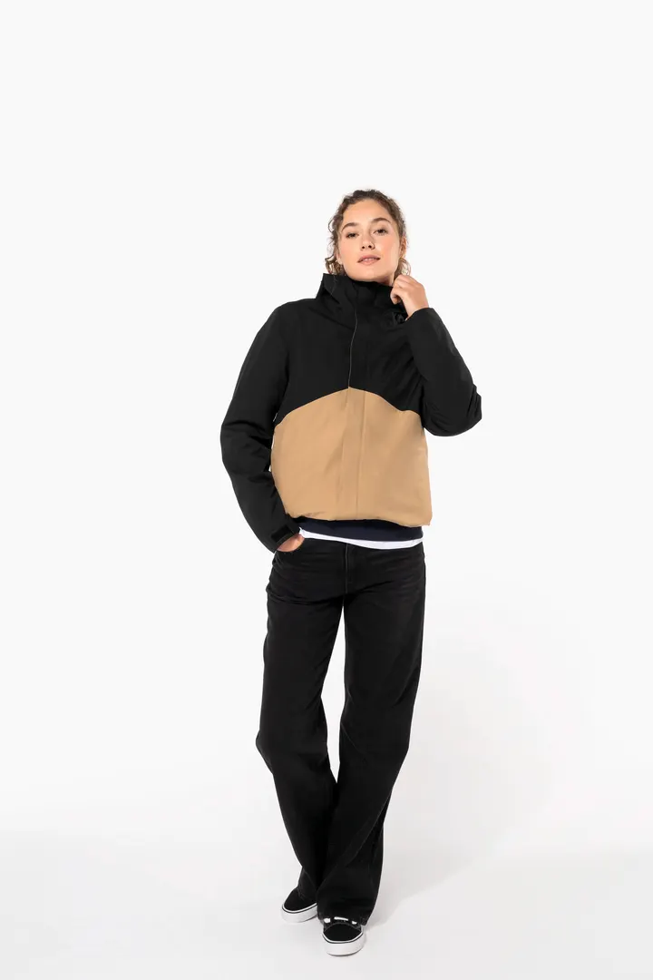 Wasserdichter 3-in-1-Unisex-Parka mit zweifarbiger Kapuze 7