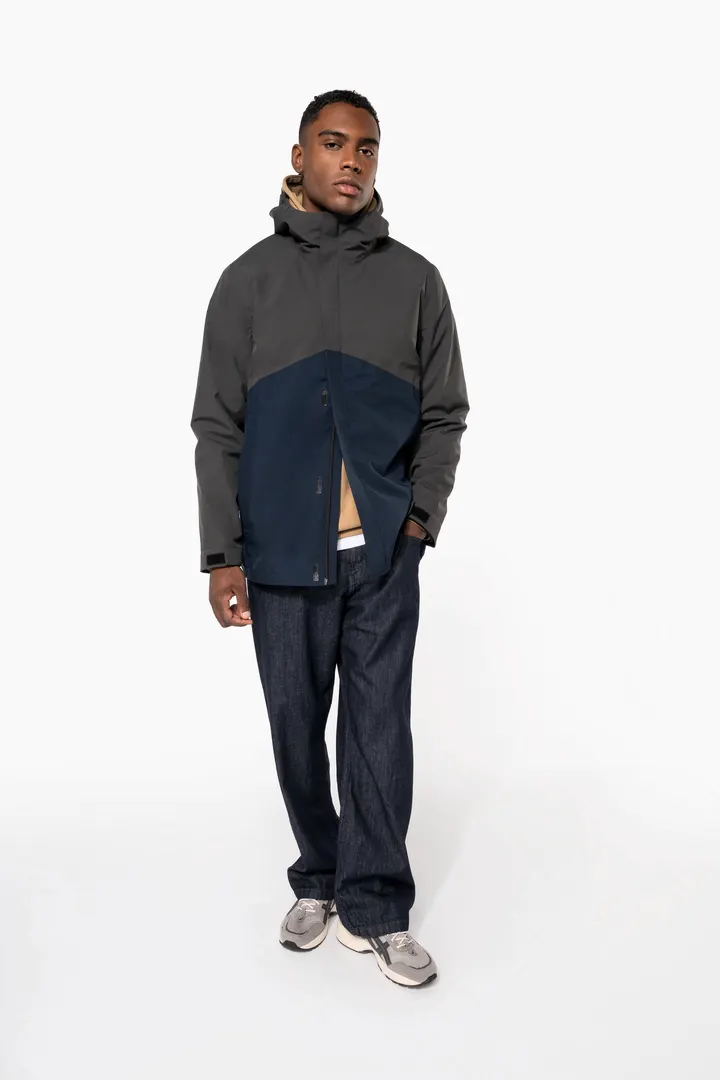 Wasserdichter 3-in-1-Unisex-Parka mit zweifarbiger Kapuze 9