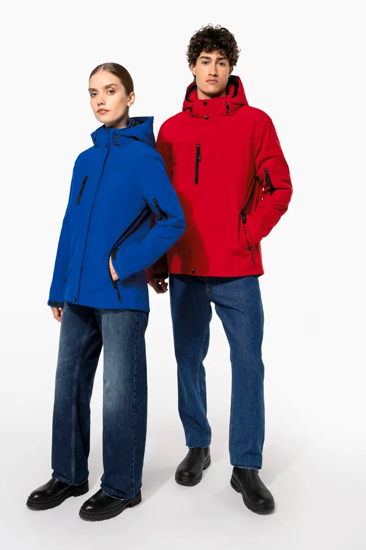Herrenparka Softshell wattiert mit Kapuze 11