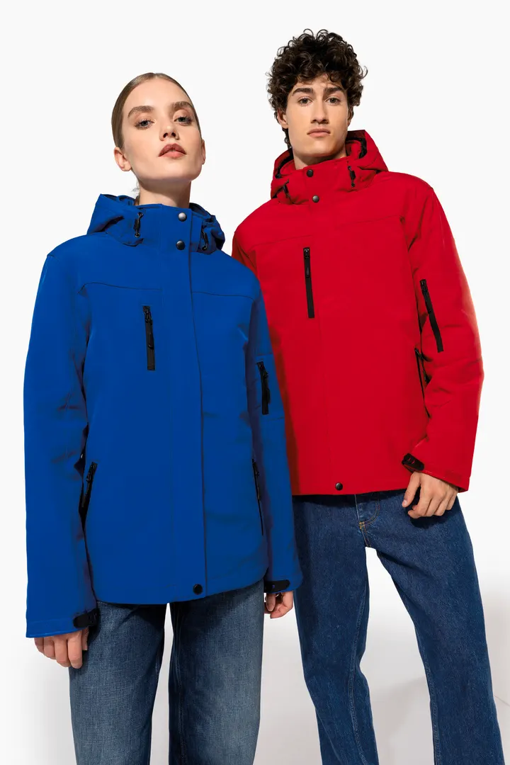 Herrenparka Softshell wattiert mit Kapuze 12