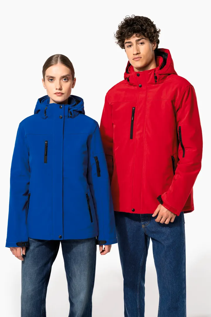 Herrenparka Softshell wattiert mit Kapuze 13