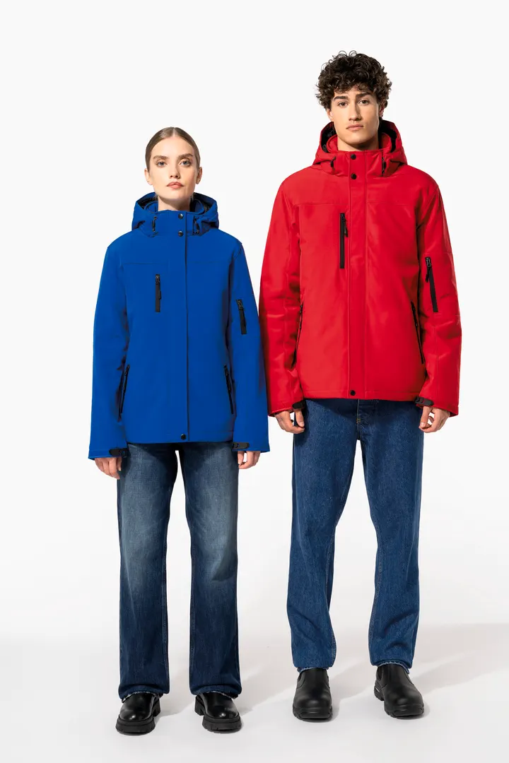 Herrenparka Softshell wattiert mit Kapuze 10