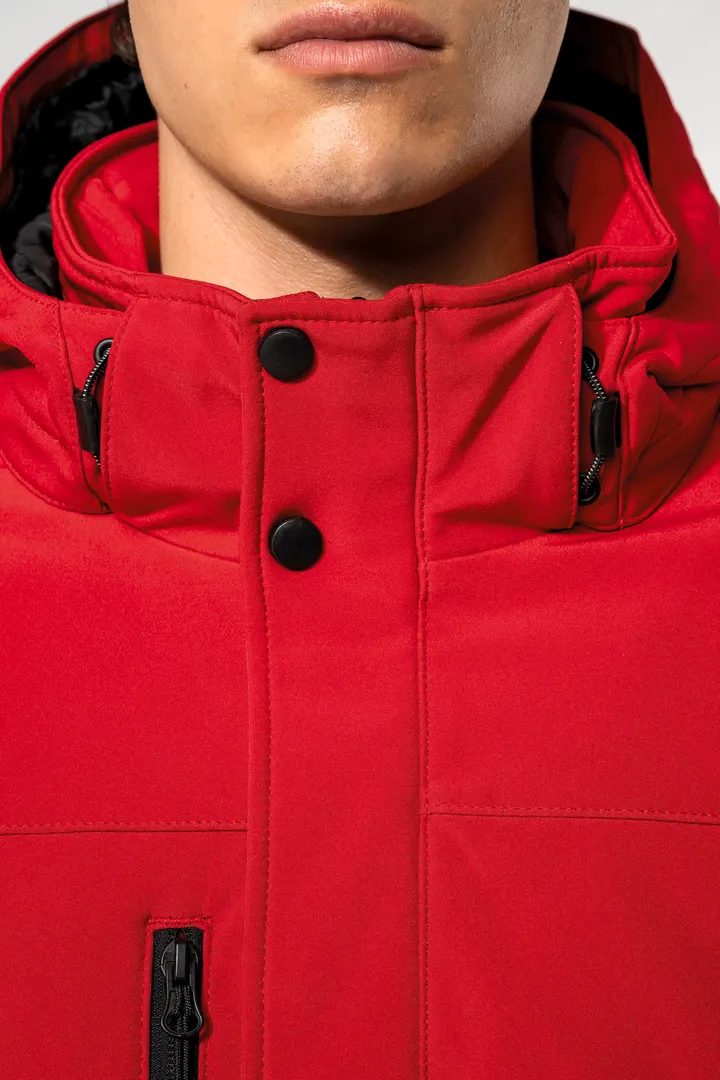 Herrenparka Softshell wattiert mit Kapuze 15