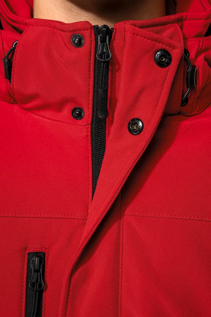 Herrenparka Softshell wattiert mit Kapuze 17