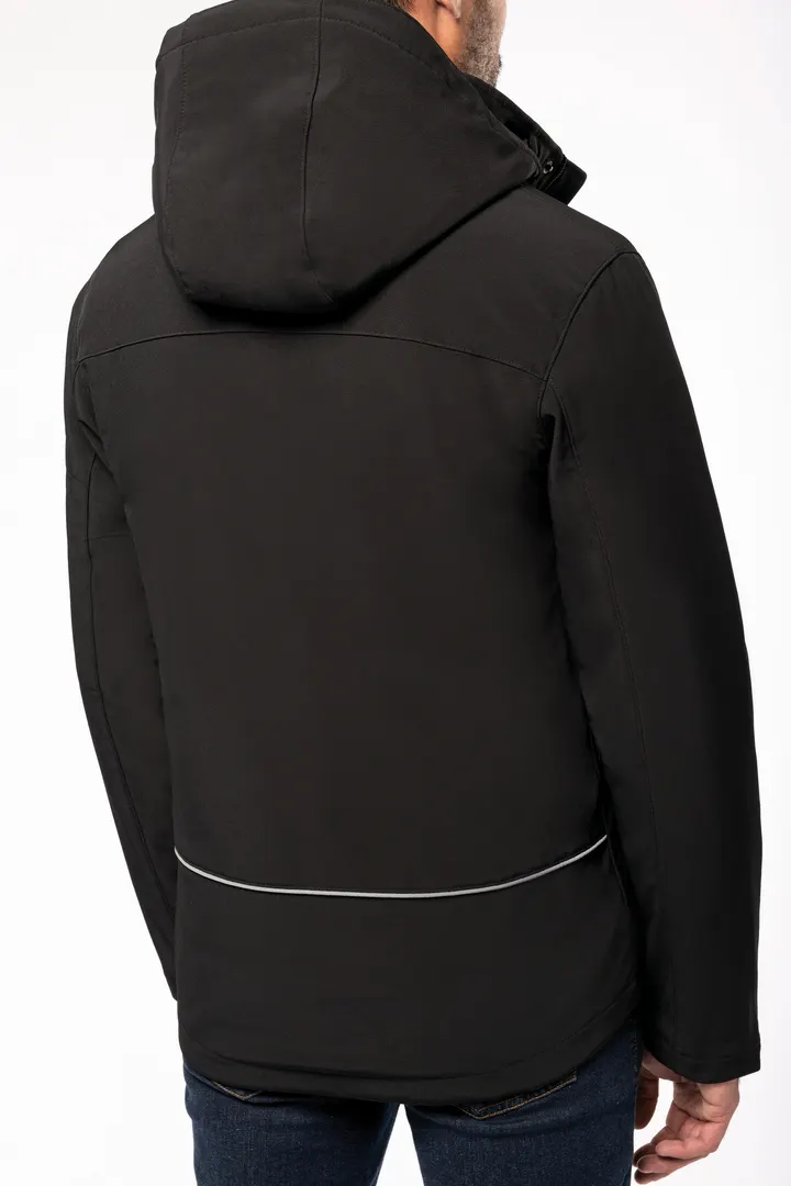 Herrenparka Softshell wattiert mit Kapuze 25