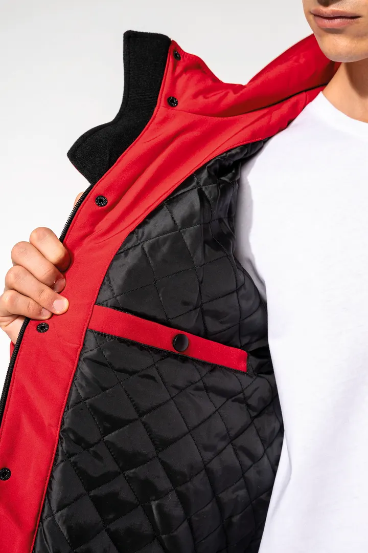 Herrenparka Softshell wattiert mit Kapuze 19