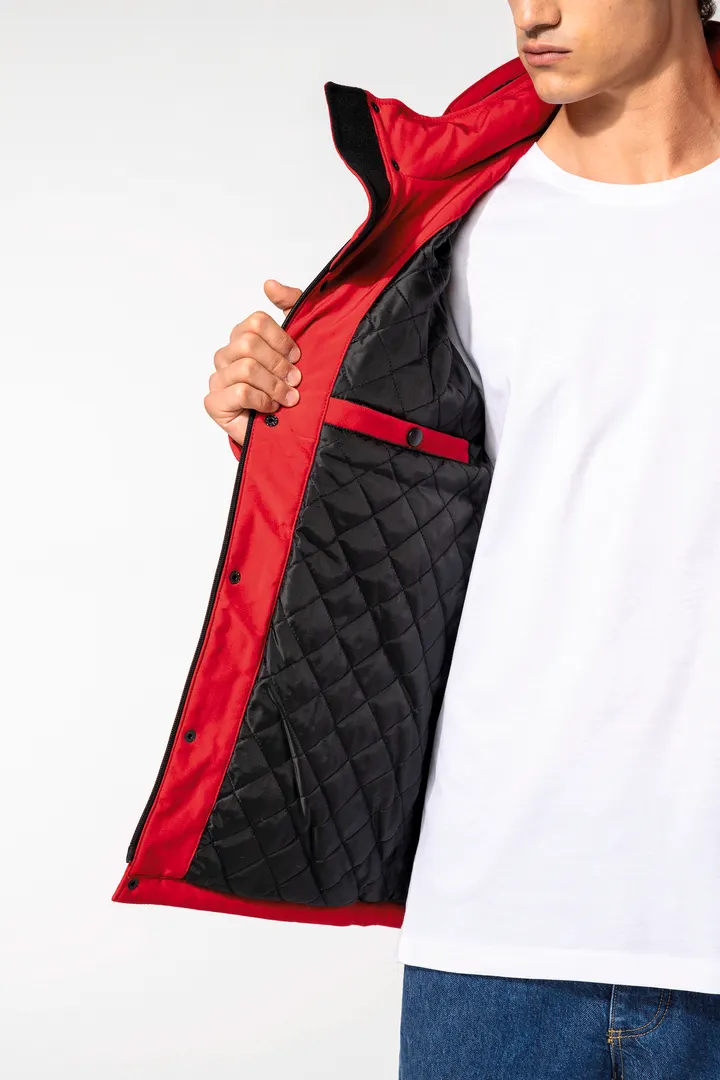Herrenparka Softshell wattiert mit Kapuze 20