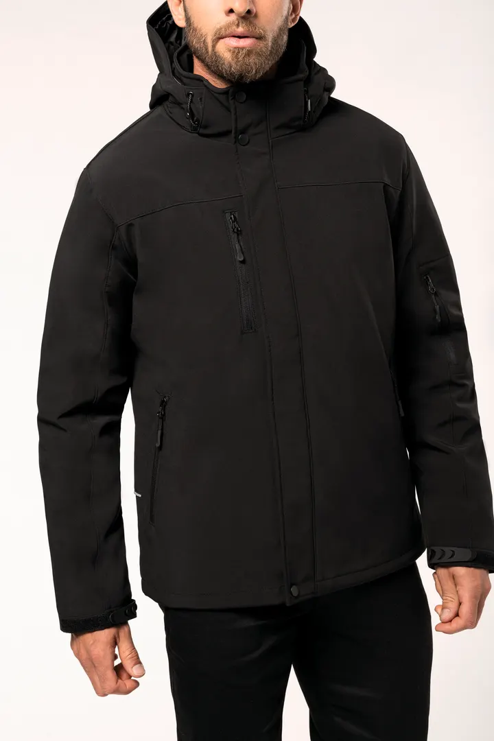 Herrenparka Softshell wattiert mit Kapuze 27