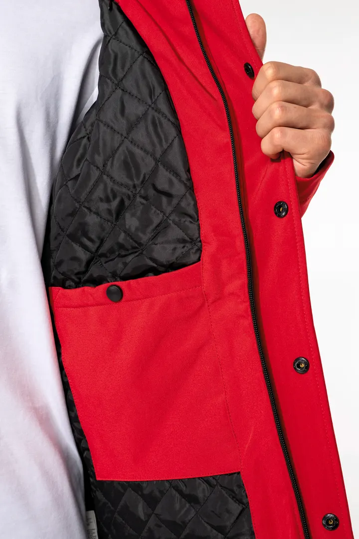 Herrenparka Softshell wattiert mit Kapuze 24