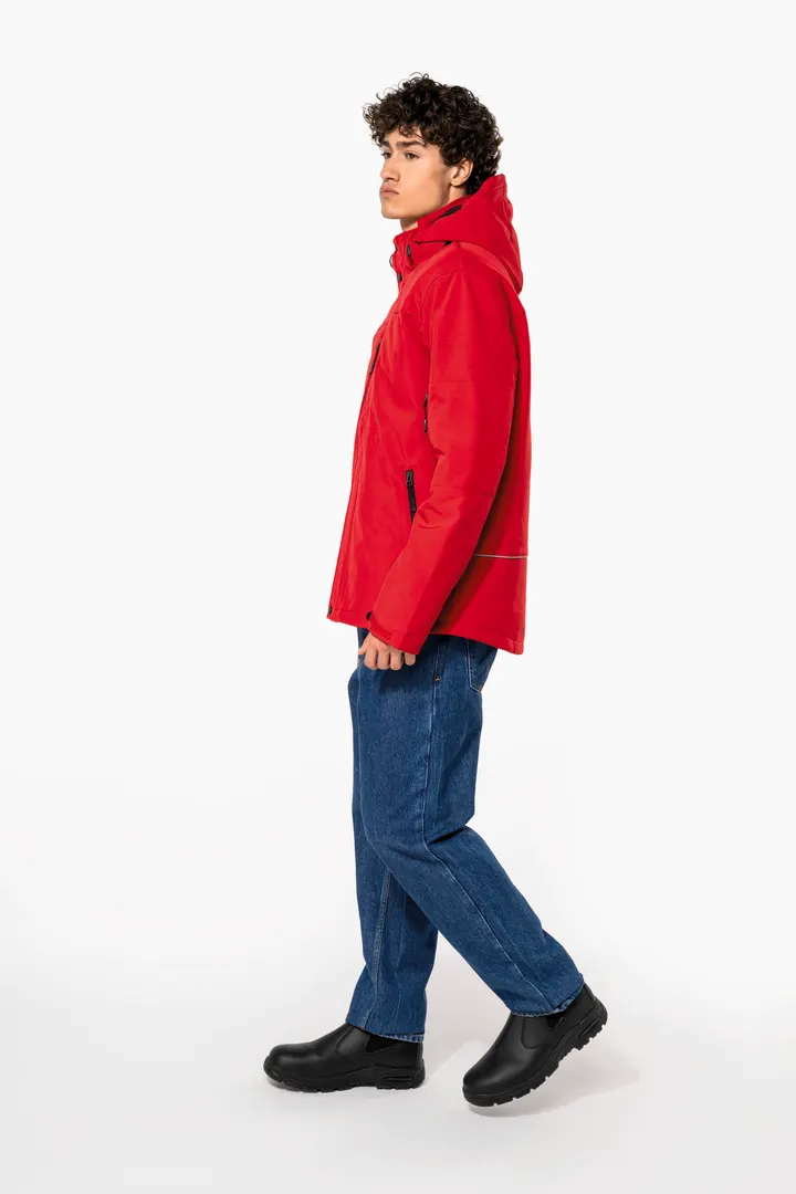 Herrenparka Softshell wattiert mit Kapuze 1