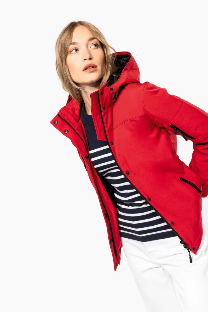 Damenparka Softshell wattiert mit Kapuze 5