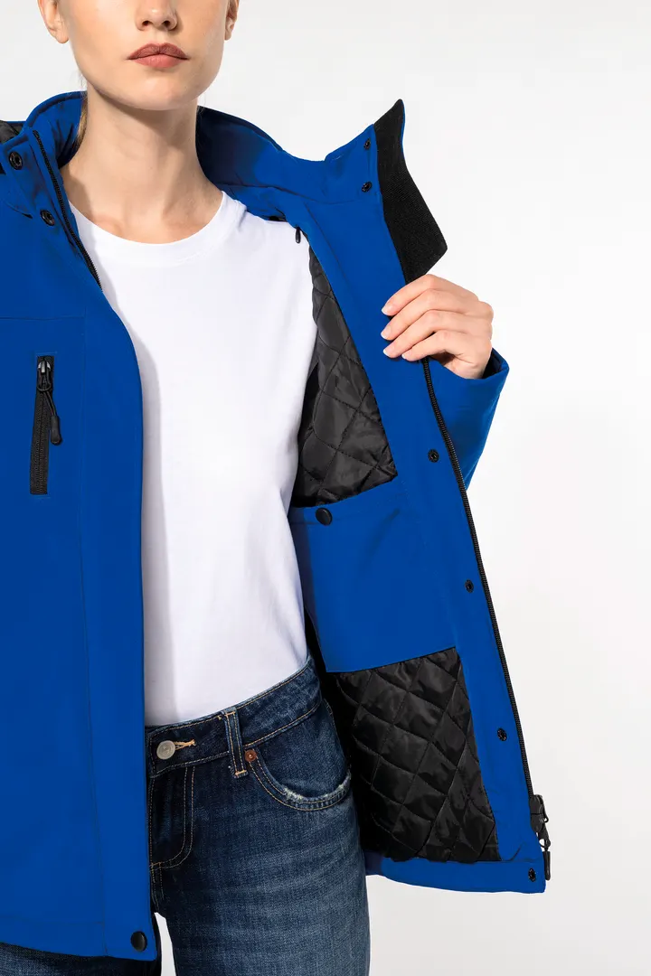 Damenparka Softshell wattiert mit Kapuze 15