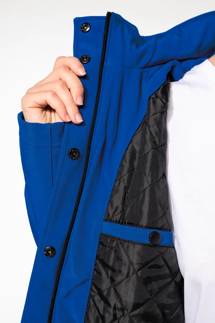 Damenparka Softshell wattiert mit Kapuze 16