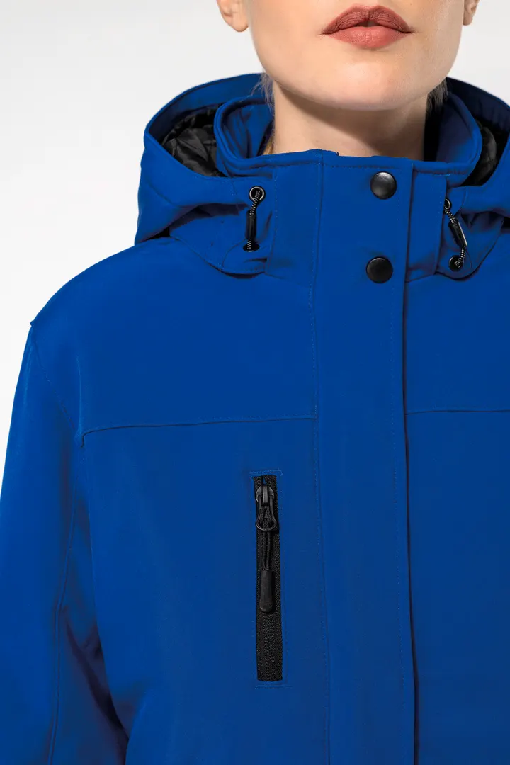 Damenparka Softshell wattiert mit Kapuze 10