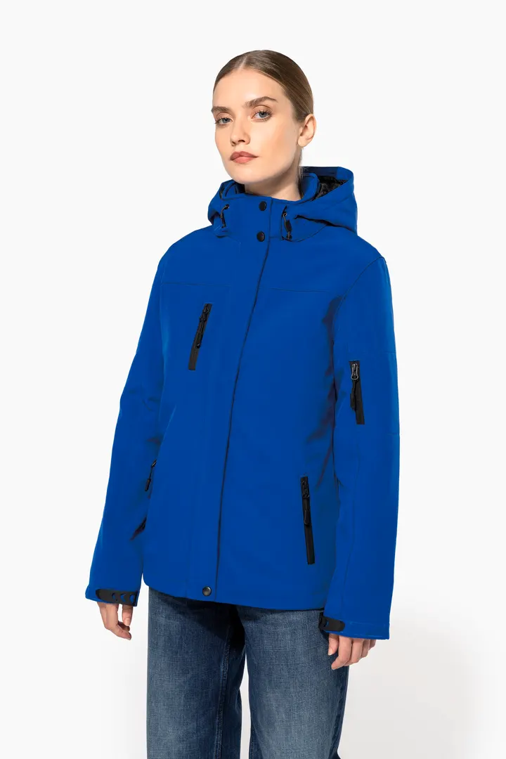 Damenparka Softshell wattiert mit Kapuze
