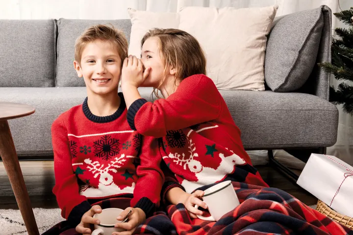 Weihnachtspullover mit Rundhalsausschnitt für Kinder 4