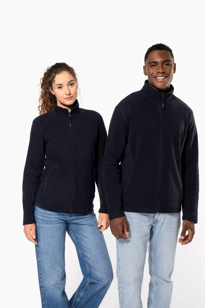 Mikrofleece-Jacke durchgehender Reißverschluss 13