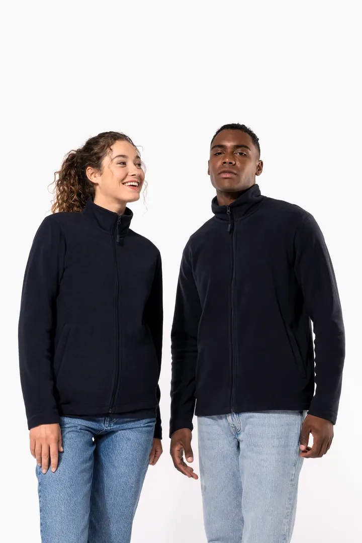 Mikrofleece-Jacke durchgehender Reißverschluss 14