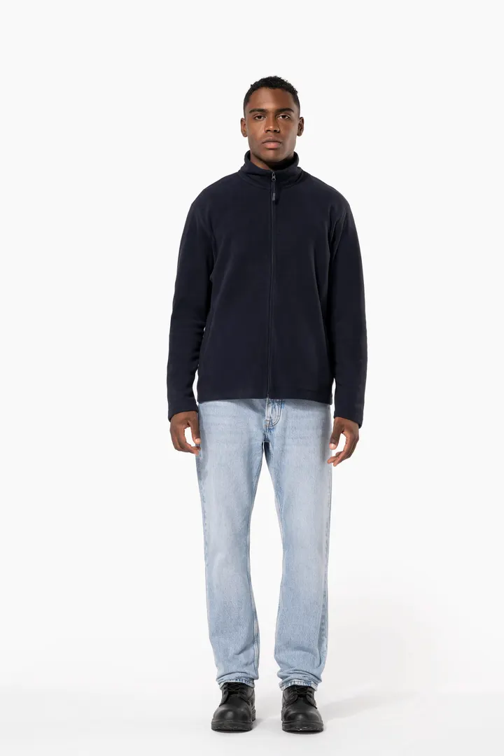 Mikrofleece-Jacke durchgehender Reißverschluss 15