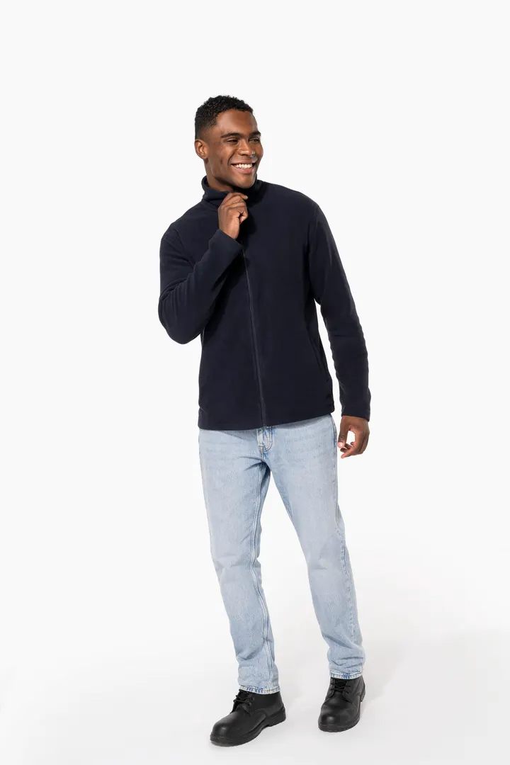 Mikrofleece-Jacke durchgehender Reißverschluss 16