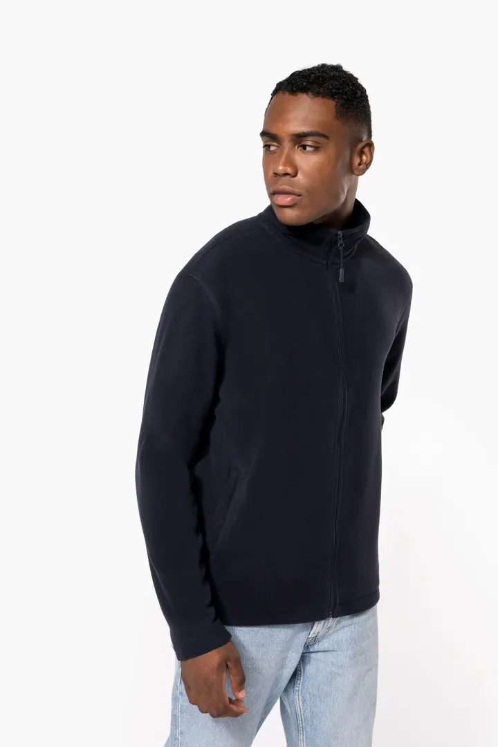 Mikrofleece-Jacke durchgehender Reißverschluss 17