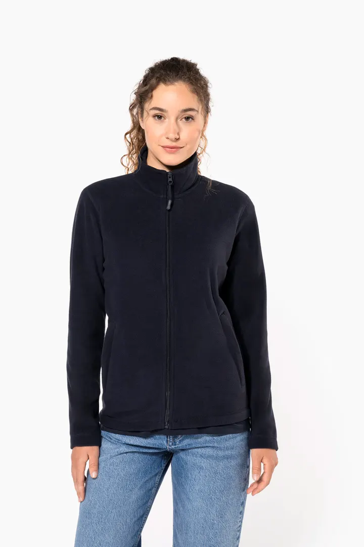 Mikrofleece-Jacke durchgehender Reißverschluss 6