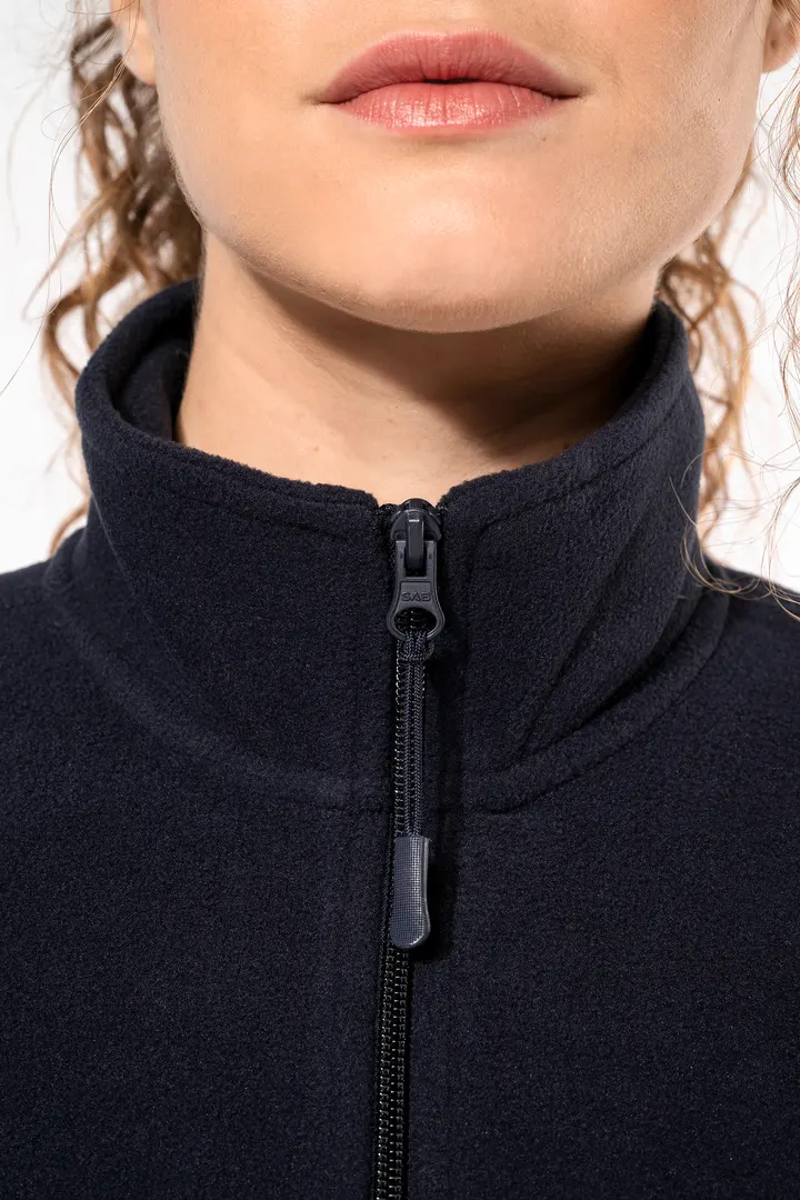 Mikrofleece-Jacke durchgehender Reißverschluss 8