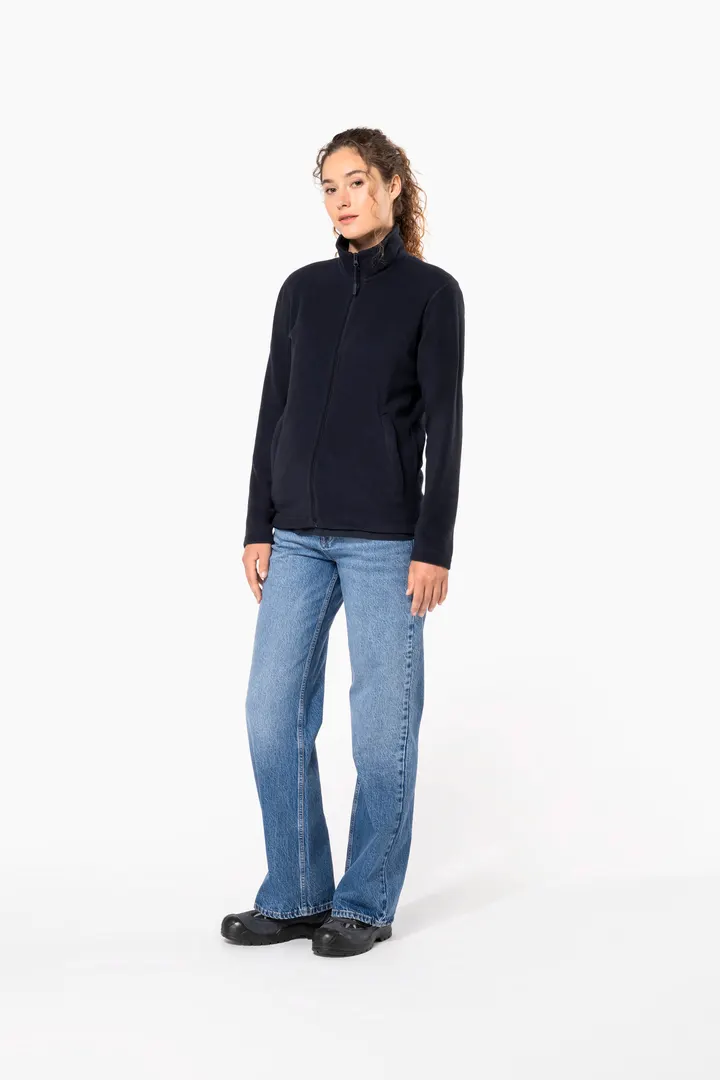Mikrofleece-Jacke durchgehender Reißverschluss 1