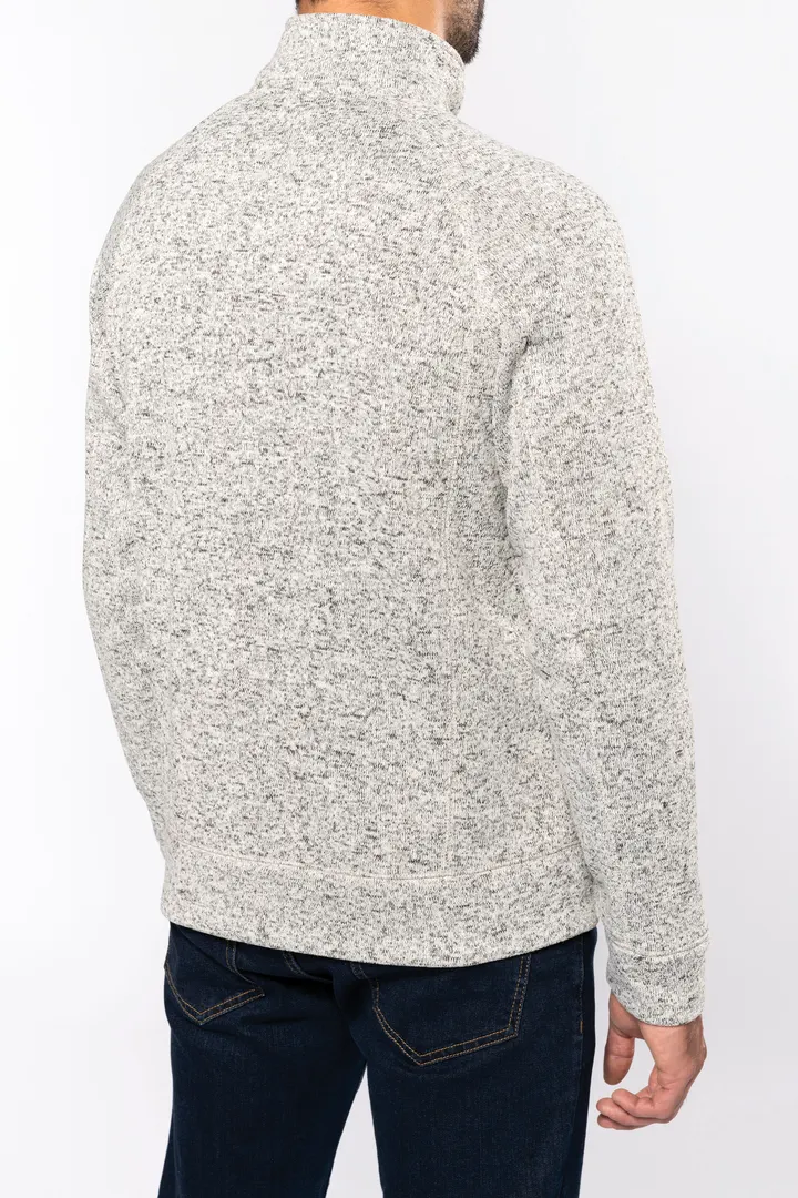 Veste zippée chinée homme 4
