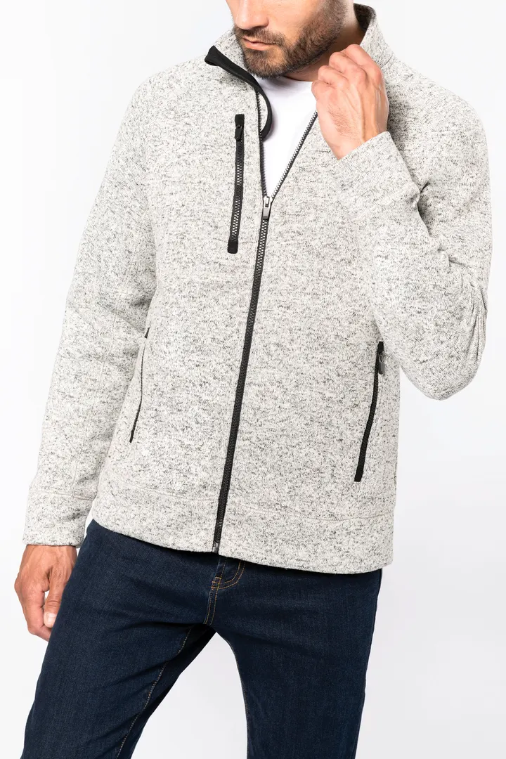 Veste zippée chinée homme 2