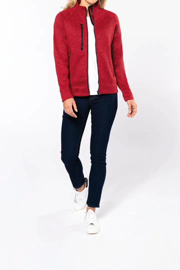 Veste zippée chinée femme 4