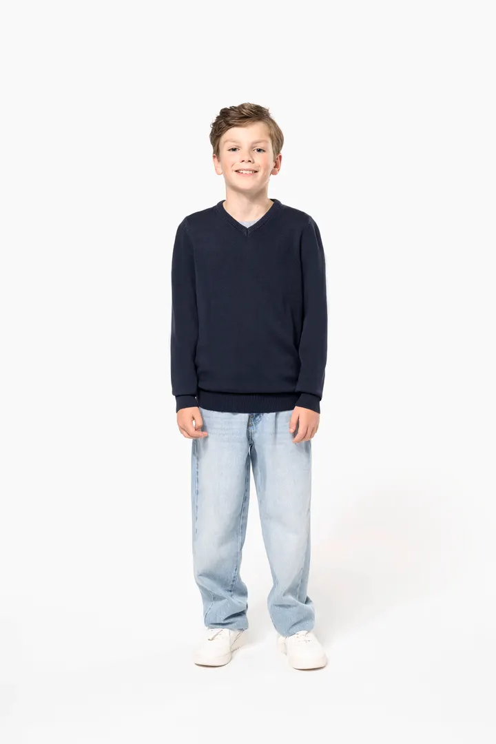 Pull col V enfant 5