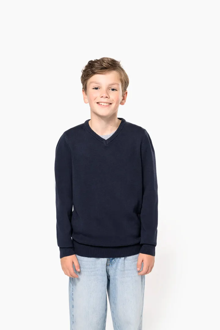 Pull col V enfant 6