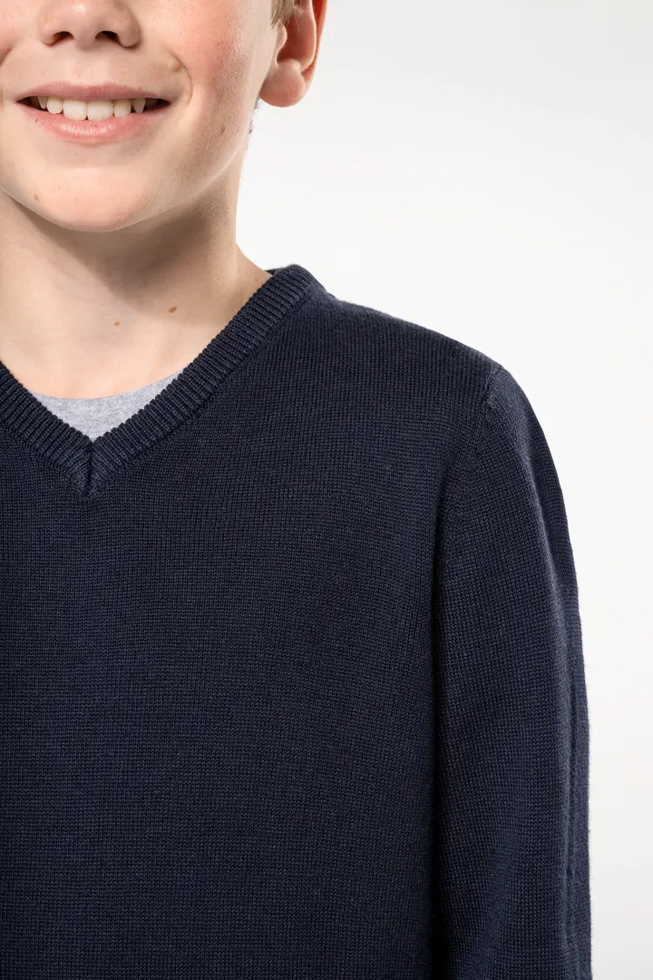 Pull col V enfant 7