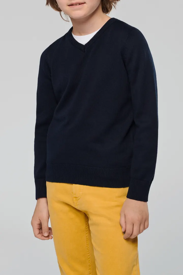 Pull col V enfant 3