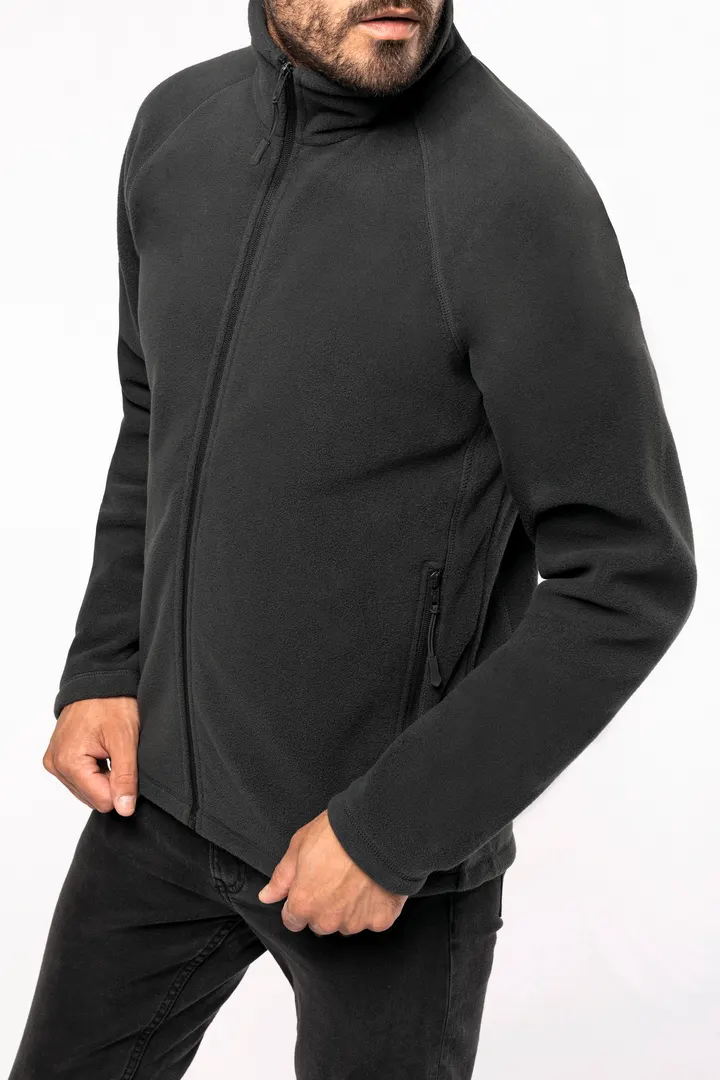Mikrofleece-Jacke mit Reißverschluss Raglanärmel für Herren 10