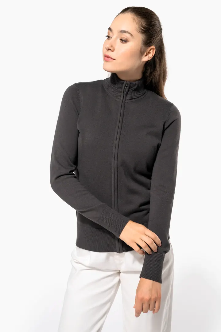 Cardigan zippé femme 2