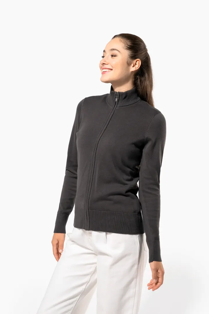Cardigan zippé femme 4