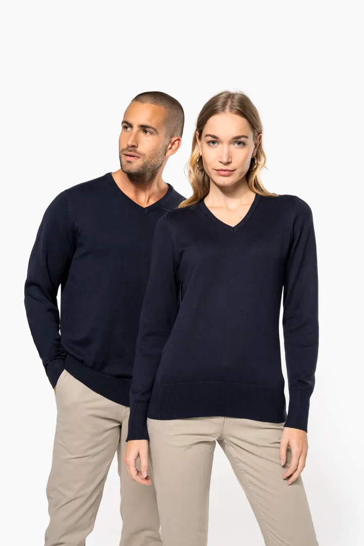 Pull col V femme 19
