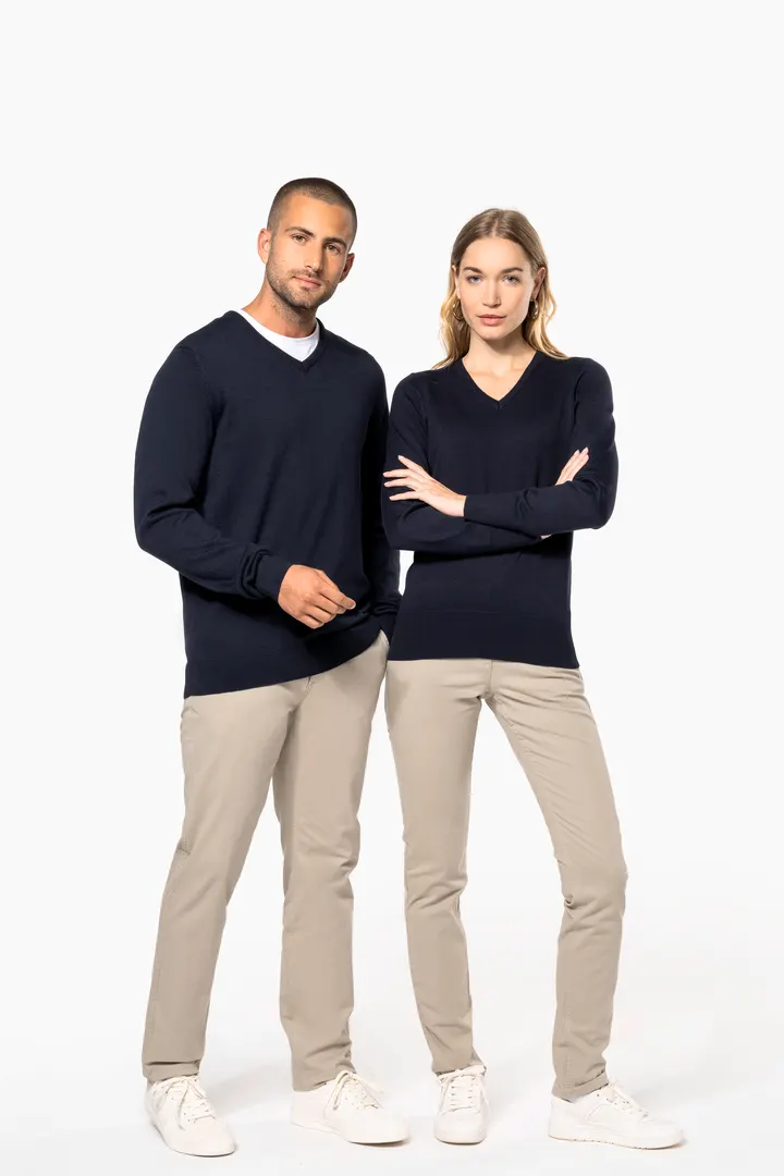 Pull col V femme 21