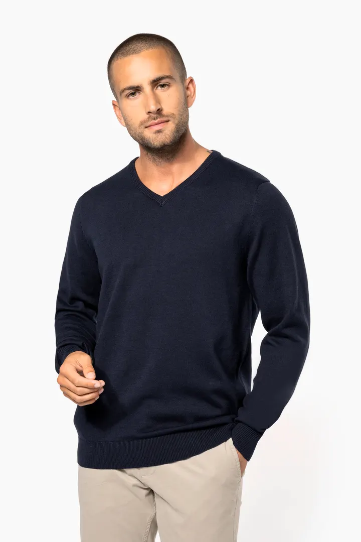 Pull col V homme 11